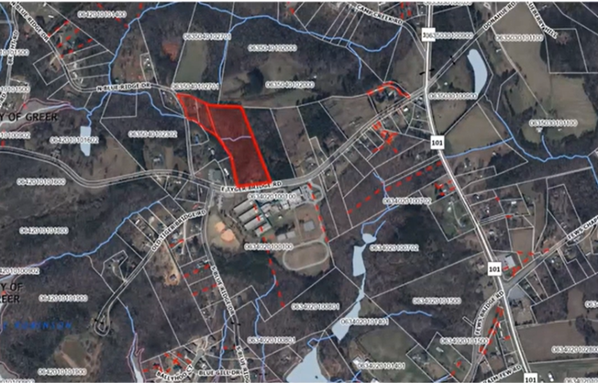 Location of proposed Pebble Slope subdivision in Blue Ridge community